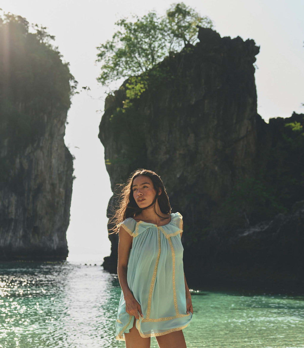 Suzette Dress -- Pale Wisteria